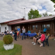 in den Pausen